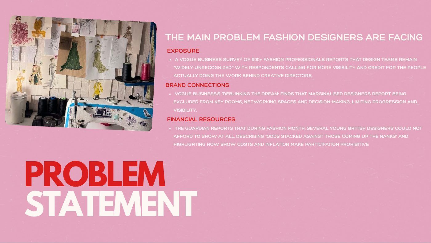 Closed Curtains of Fashion slide: Problem statement