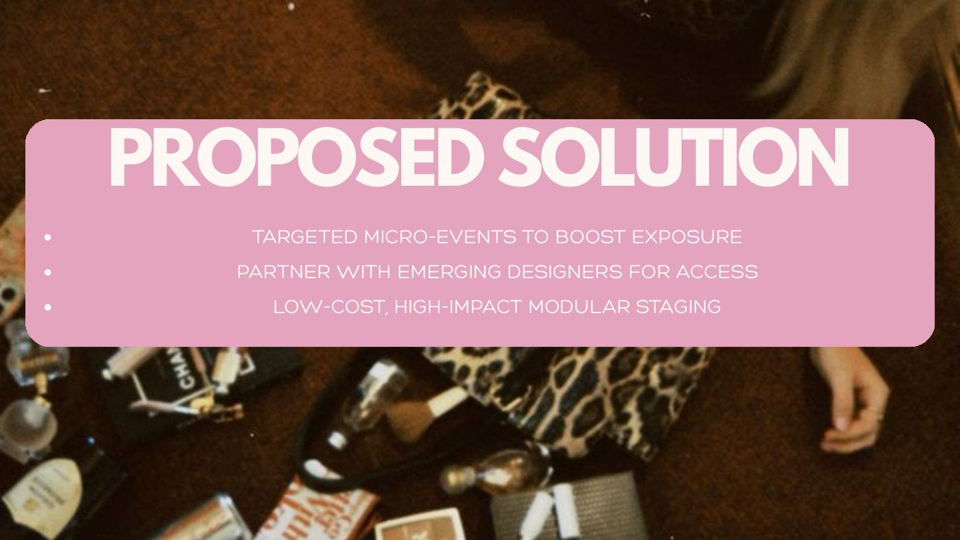 Closed Curtains of Fashion slide: Proposed solution