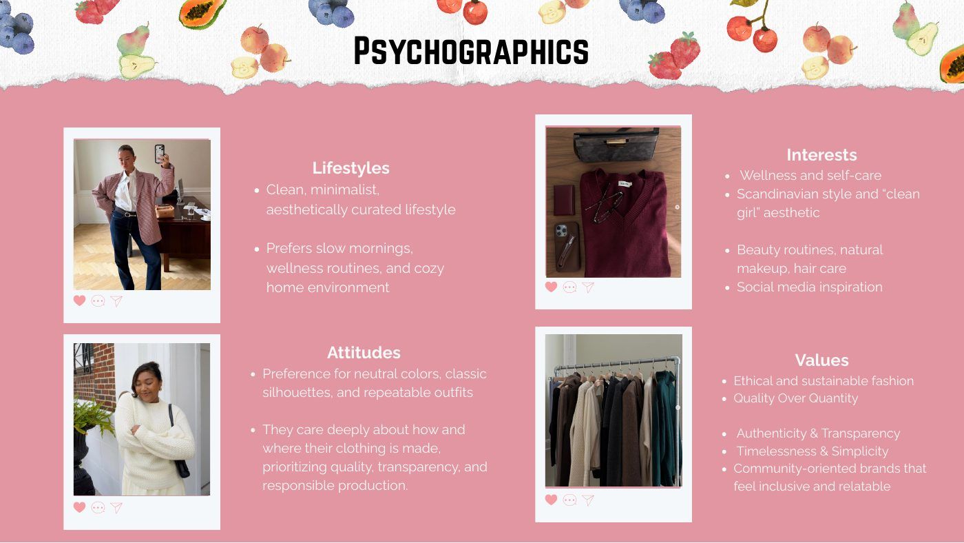 Djerf Avenue slide: Psychographics